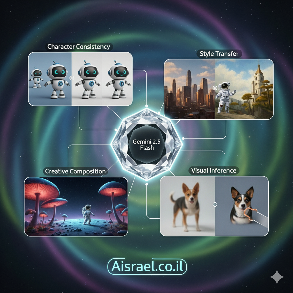 תמונה המציגה את יכולות Gemini 2.5 Flash ליצירת תמונות