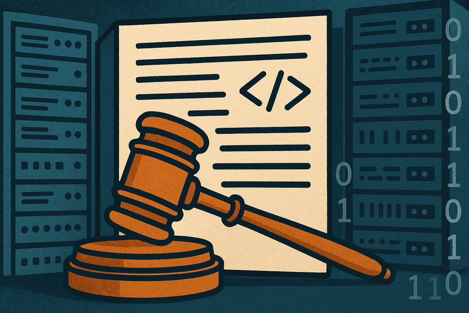 איור: רגולציה ומשפט מול תשתיות ענן וקוד