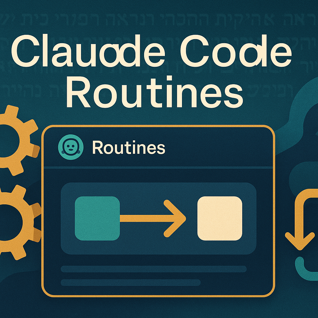 ממשק Claude Code Routines — אוטומציות מבוססות טקסט